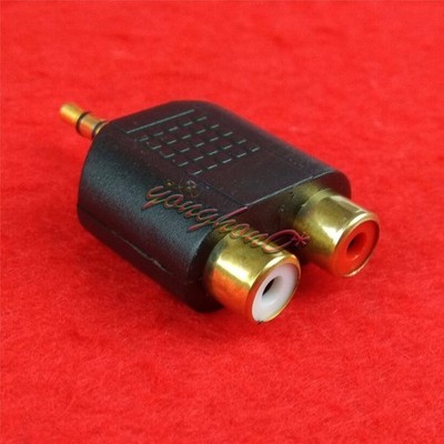 New 1pcs 1/8'' 3.5mm Stereo Mini Plug to Dual 2× Female Jack Splitter *hh