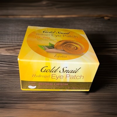 Esfolio Gold Snail Hydrogel Eye Patch 60pcs   Korean Skincare for Eyes