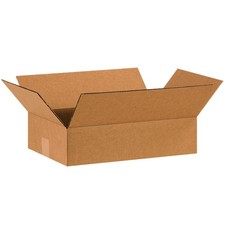 16 x 10 x 4 Corrugated Cardboard Boxes, Flat 16"L x 10"W x 4"H, Pack of 25 
