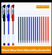 18 Gel Pen 0.5 3 pen 15 refill - Replaceable - Nonslip - Office Pen -