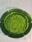 Vintage Blenko Green Glass Ashtray Dish MCM 9.5"