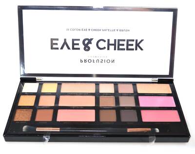 Profusion Cosmetics Eye & Cheek 18 Farben Palette + Pinsel Rouge Highlight Eye