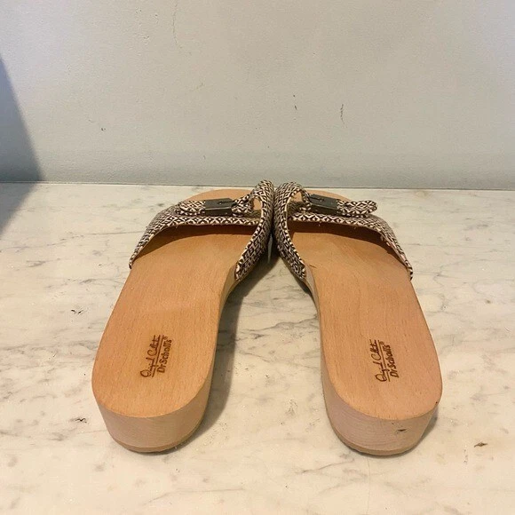 Sandalias Dr. Scholl's Originales Para Mujer Talla 8 Geométricas Madera Y2K NUEVAS Foto 3 de 4
