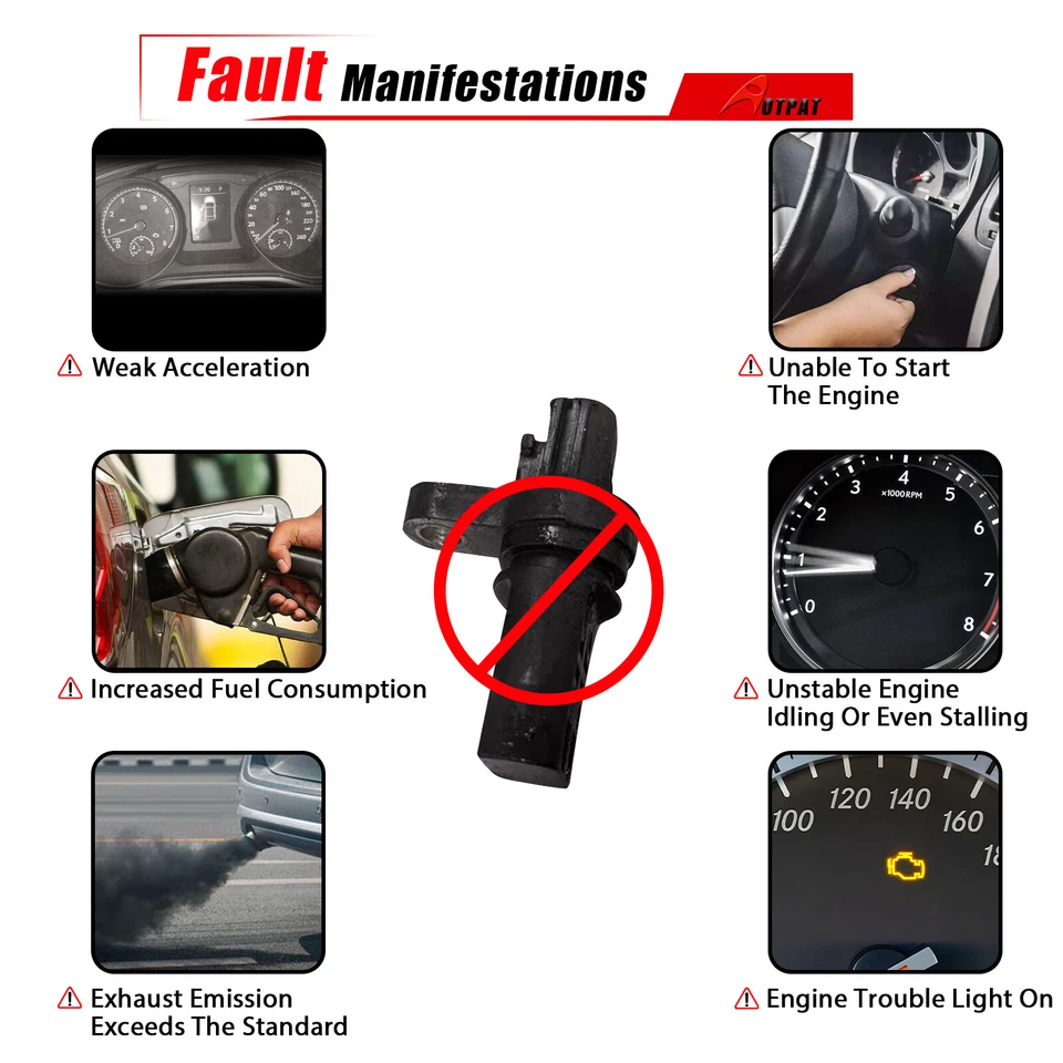 3X Sensor de posición del cigüeñal del árbol de levas para 02-08 Nissan Murano Infiniti FX35 G35 Foto 4 de 4