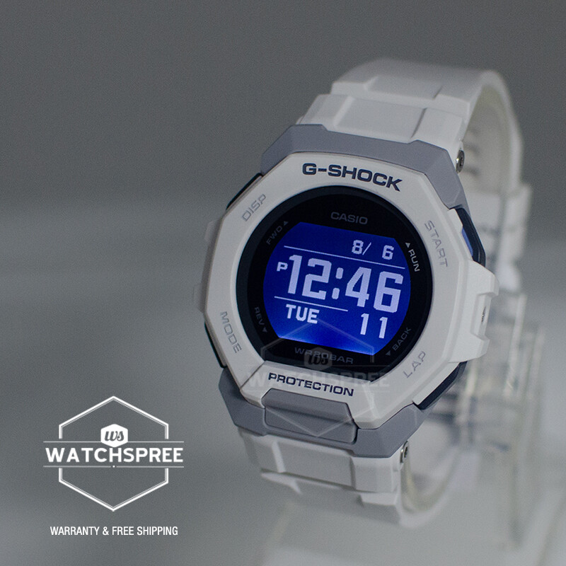 Casio G-Shock G-SQUAD Bluetooth® Bio-Based White Resin Band Watch Casio G-Shock G-SQUAD Bluetooth® Bio-Based White Resin Band Watch
