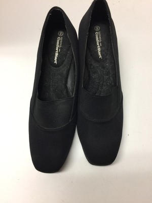 George W Comfort Start Ladies Slip On Black 2 In Wedge Heel Size