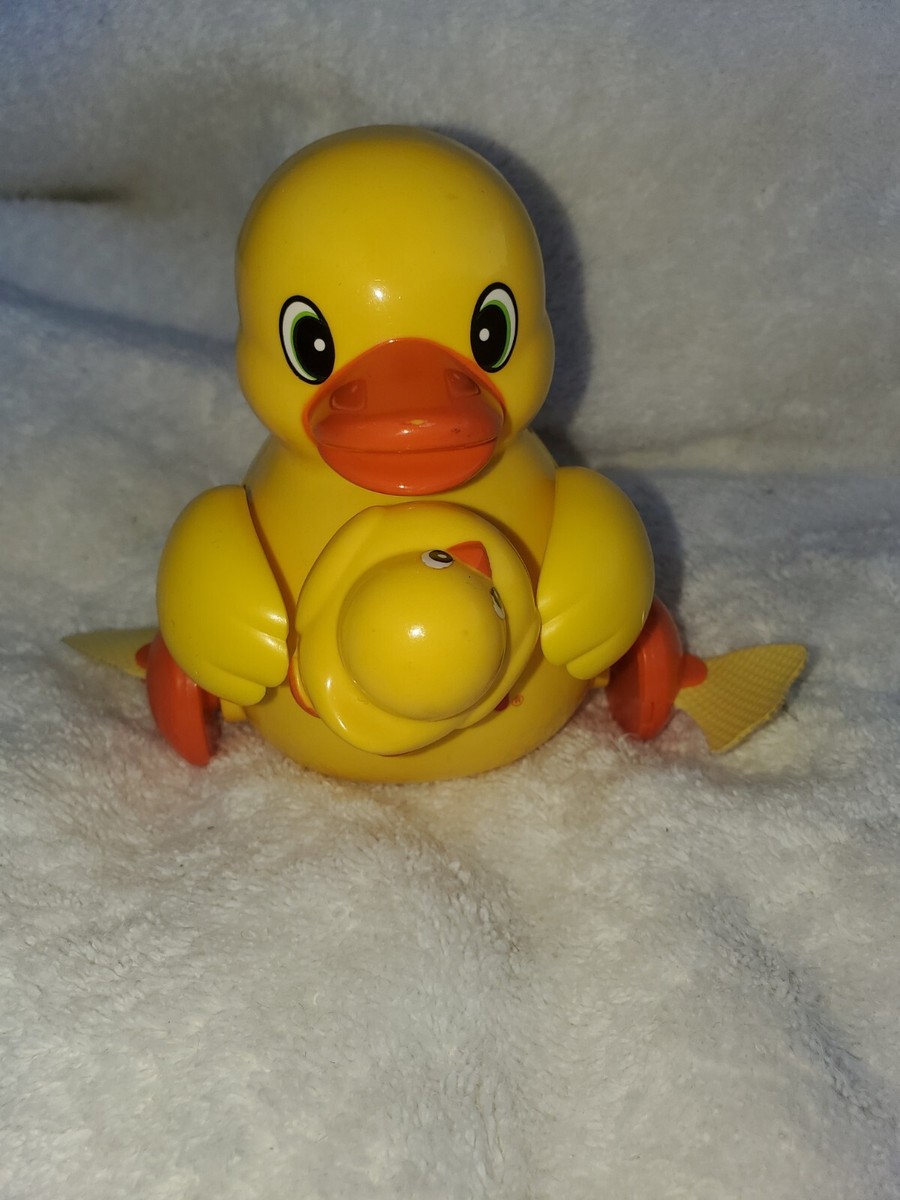 Duck Mother With Baby Vintage 1988 TOMY Pull String Toy Duck Mother With Baby Vintage 1988 TOMY Pull String Toy