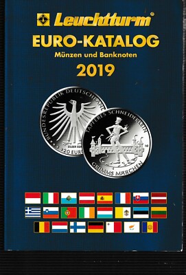 Leuchtturm: Euro-Katalog  uro-Münzen und  uro-Banknoten 2019; in Farbe