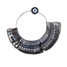 Finger Gauge/Ring Sizer - Measures Full 1/4, 1/2  & 3/4 Size 1-16 -Nickel Plated