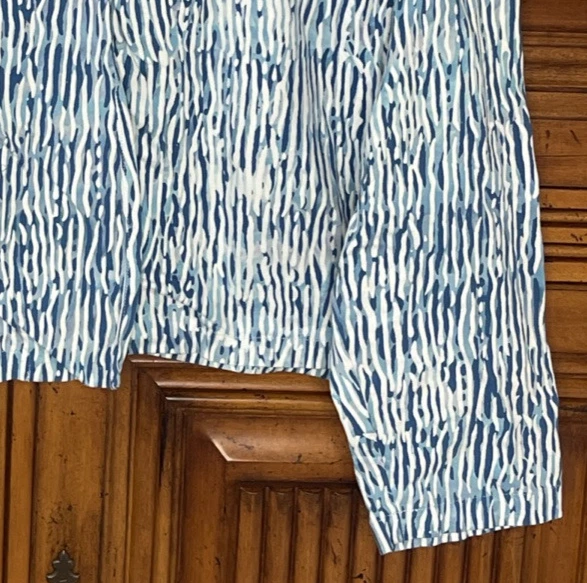 April Cornell Womens Jacket Medium Blue White Office Professional Everyday - Image 4 of 4