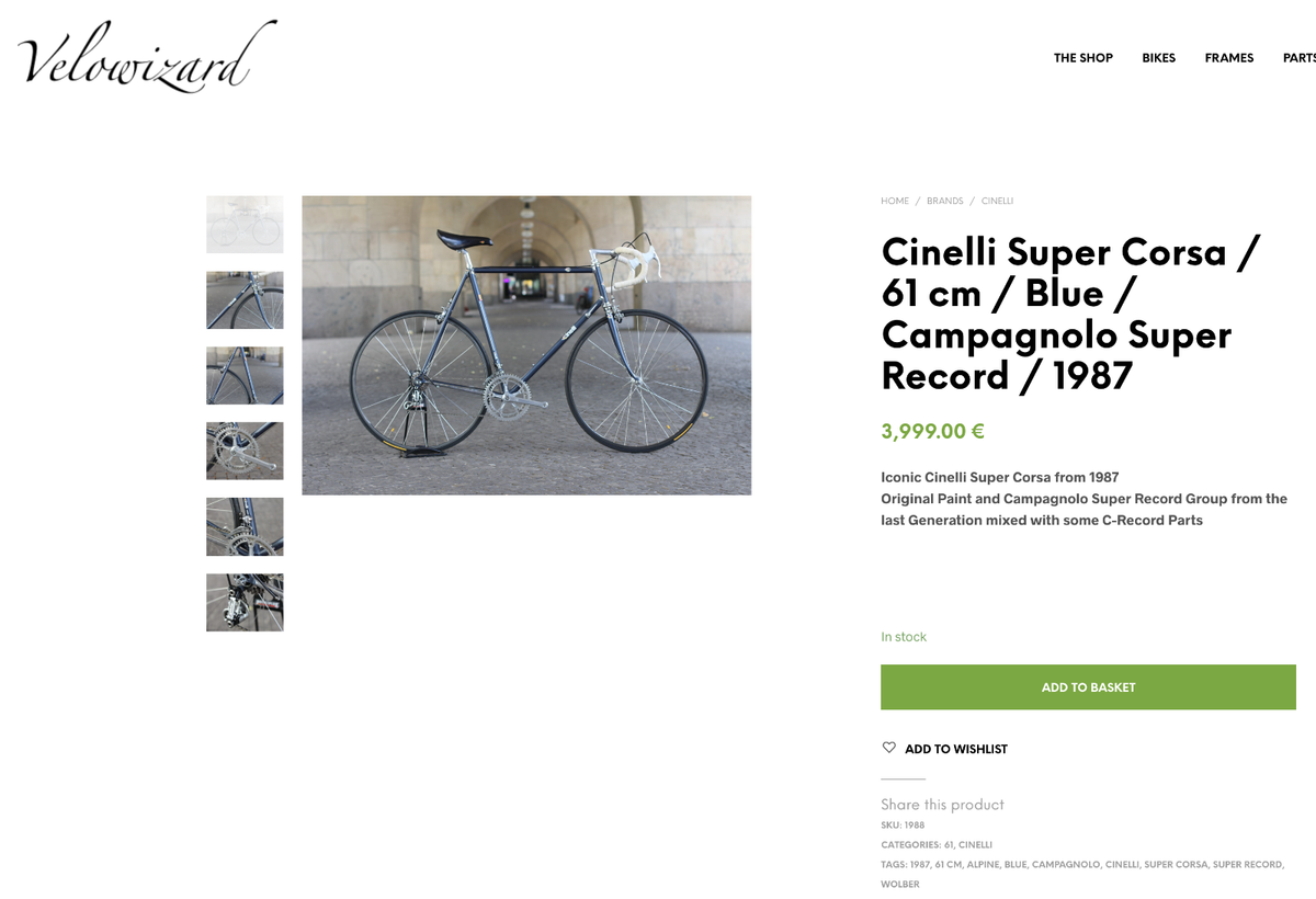 3 Posters Muraux Cinelli Laser Iconic - Grand Format A3 - Vintage Print Campagnolo Super C
