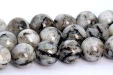 8MM Light Gray Jade Beads Round Gemstone Loose Beads