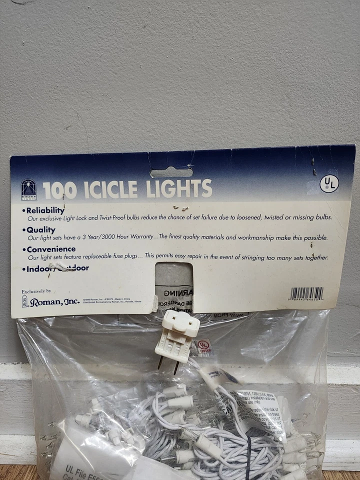 Luces de Belén de Roman Inc Luces de Hielo Luces de Interior/Exterior 3pk Foto 3 de 4