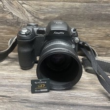 Fujifilm Finepix S5100 4MP Digital Point  Shoot Camera W Adapter Ring XD Card