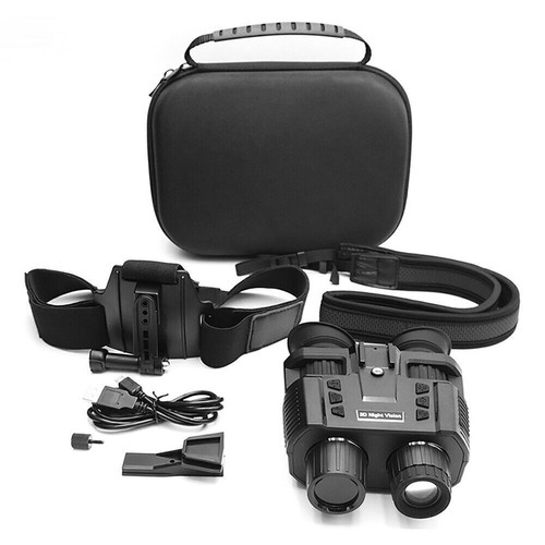 NV8000 Helmet 3D Nachtsicht Brille IR 1080P Infrarot Fernglas Kopf Halterung+32G - Bild 13 von 14