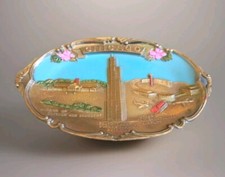 Vintage Chicago Sears Tower Museum Of Science, O'Hare Airport Bronze Plate Decor