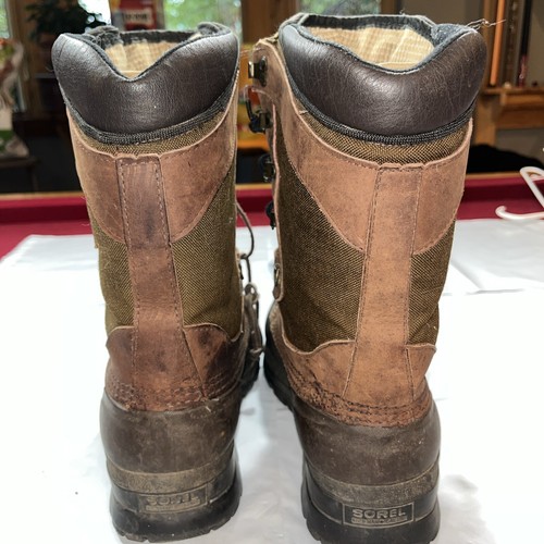 SOREL Kaufman BROWN Olive BOOTS Gore-Tex Hunt Waterproof Insulated Heavy Treads - Picture 8 of 17