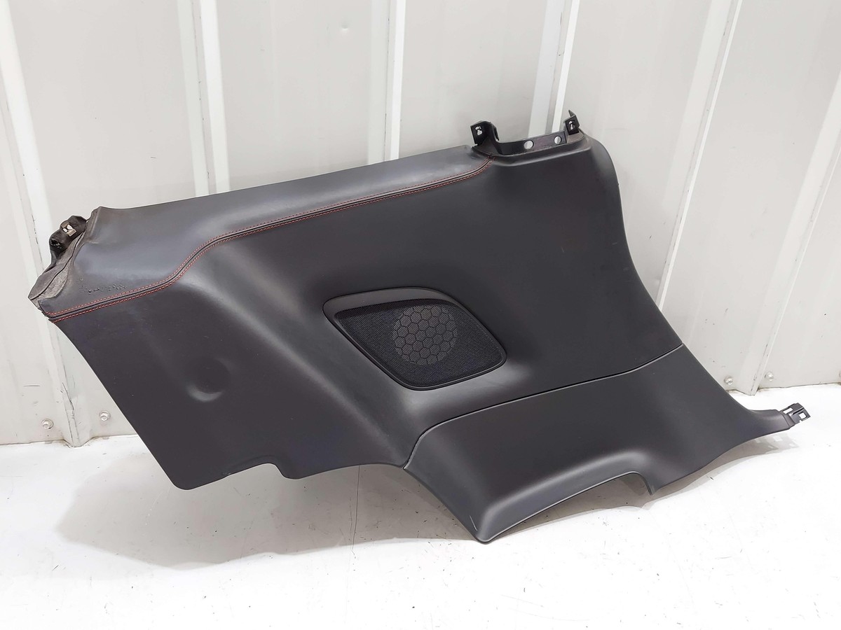 2014 PORSCHE 911 991 GT3 LEFT QUARTER TRIM PANEL BLACK LEATHER RED