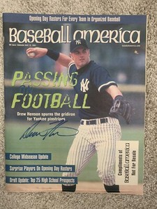 Drew Henson New York Yankees Signed Baseball America Magazine