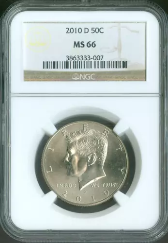 2010 D Kennedy Half Dollar NGC MS66 .