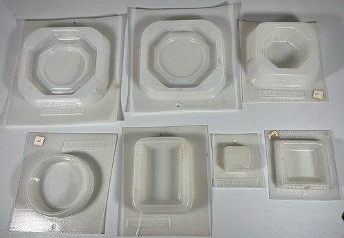 Candle Soap Molds-various 7 Lot Of Vintage Shapes & Sizes