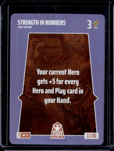 Bo Jackson Battle Arena Bonus Play Foil Strength In Numbers BPL-13 SSP Rare Hit