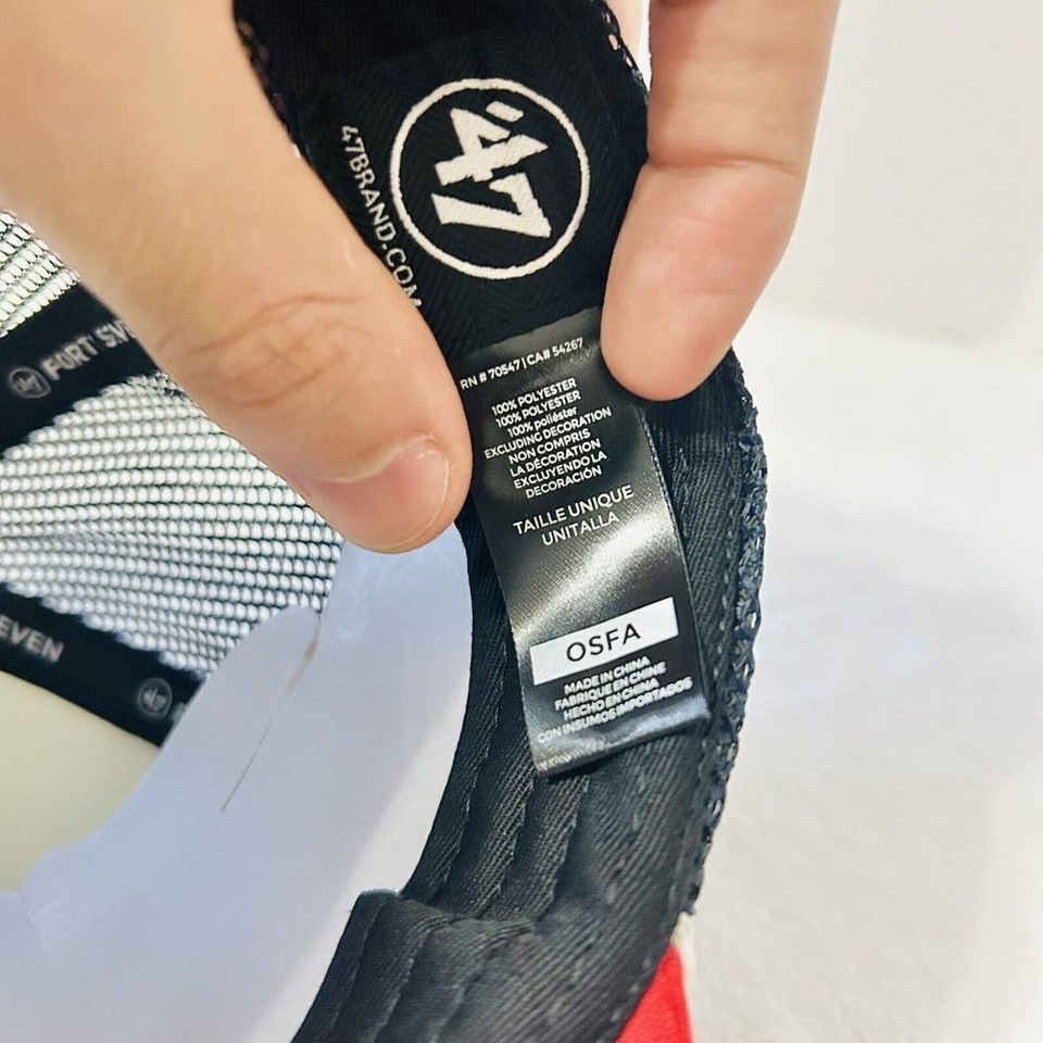 '47 Brand Boston Red Sox Script Foam Trucker Hat Cap Adjustable Red