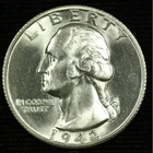 Washington Silver Quarter. 1942 S Brilliant Uncirculated. Lot # 9049-113-252