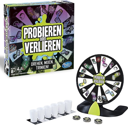 PROBIEREN ODER VERLIEREN - Drehen, Mixen, Trinken! - Hasbro C2131100 Partyspiel - Picture 2 of 3