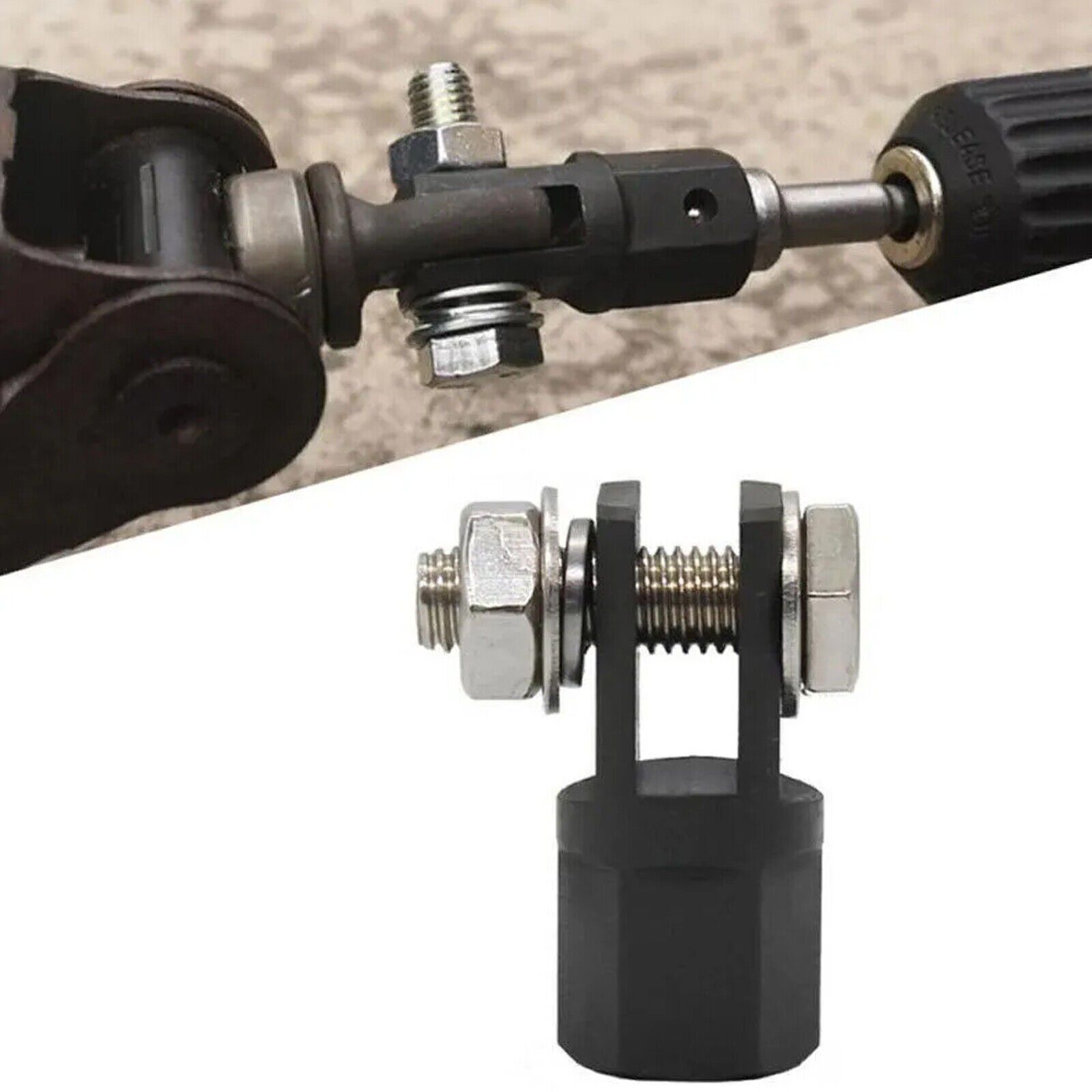 Black Scissor Jack Adaptor for 1/2in Car Drive Impact Wrench Tools Accessories