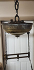 Antique Slag glass oil light — photo 8