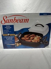 Sunbean Countertop Cooker & Skillet 12" Frigideira Deluxe Non Stick Cast Pan