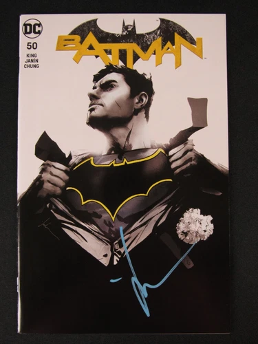 Batman #50 (2016) Forbidden Planet Jock Variant Signed NM 9.4 FF114