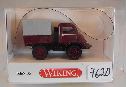 Wiking 1/87 Nr. 0368 05 Mercedes Unimog U 402 dunkelrot OVP #7620