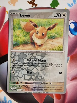 Eevee Reverse Holo NM 133/165 Scarlet & Violet 151 Pokemon Card | eBay