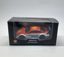 CMC Toy BMW M4 Motorsport 1/43 Shell Pullback Model Car Diecast Red White LE