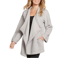Jockey Open Front Sherpa Cardigan Mid Grey Size L/XL New With Tag