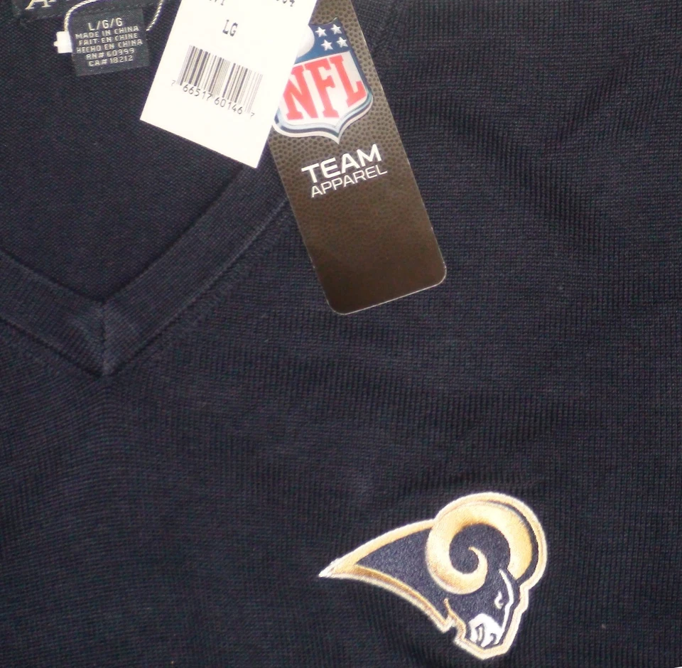 Men's NFL St. Louis Rams Antigua Ambassador Sweater Navy Blue Size Large - Изображение 3 из 4
