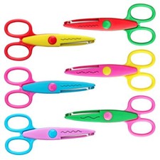Craft Scissors Decorative Edge ABS Resin Scrapbook Scissors with 6 Pattern Sa...