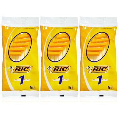 Bic Classic Disposable Razors for Normal Skin - 5 Razors Per Pack  ( Pack of 3)