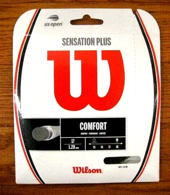 Wilson Sensation Plus Tennis String - 17 Gauge - Black
