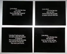 4 Vintage Glass Plates (Somewhere Over The Rainbow)