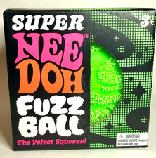 NeeDoh SUPER FUZZ Ball Green XL Giant Fuzzy Squishy Stress Toy   100 AUTHENTIC