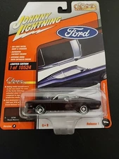 White Johnny Lightning 69 Torino Talledega Maroon,White Tires, Bottom, Interior