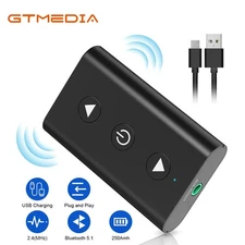 GTMedia Wireless Bluetooth 5.1 Receiver Transmitter A2DP 3.5mm AUX Audio Adapter