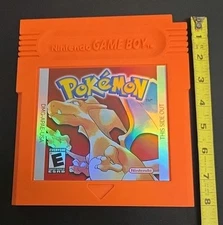 Giant Pokemon Cartridge Gameboy Cartridge Red Realistic Wall Cart