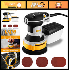 5 Corded Random Orbital Sander With Dust Box 6 Speed Electric Palm Sander 16