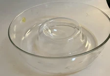 PRINCESS HOUSE Heritage Etched Hand Blown Crystal Chip/Dip, Shrimp Cocktail Bowl