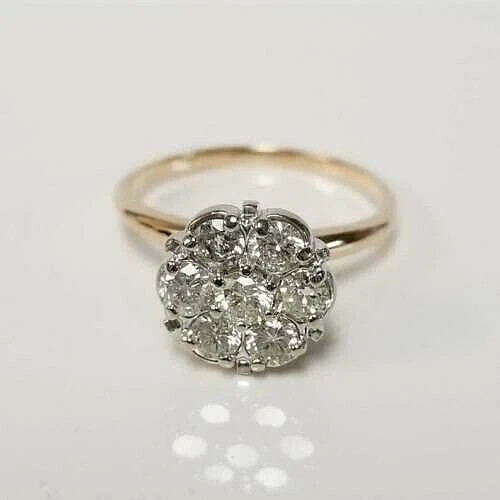 2 Ct Round Cut White Moissanite Engagement Ring 14k Yellow Gold Plated - Picture 1 of 4