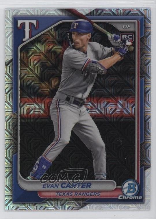 2024 Bowman Chrome Mega Box Mojo Refractor Evan Carter #65 1r05